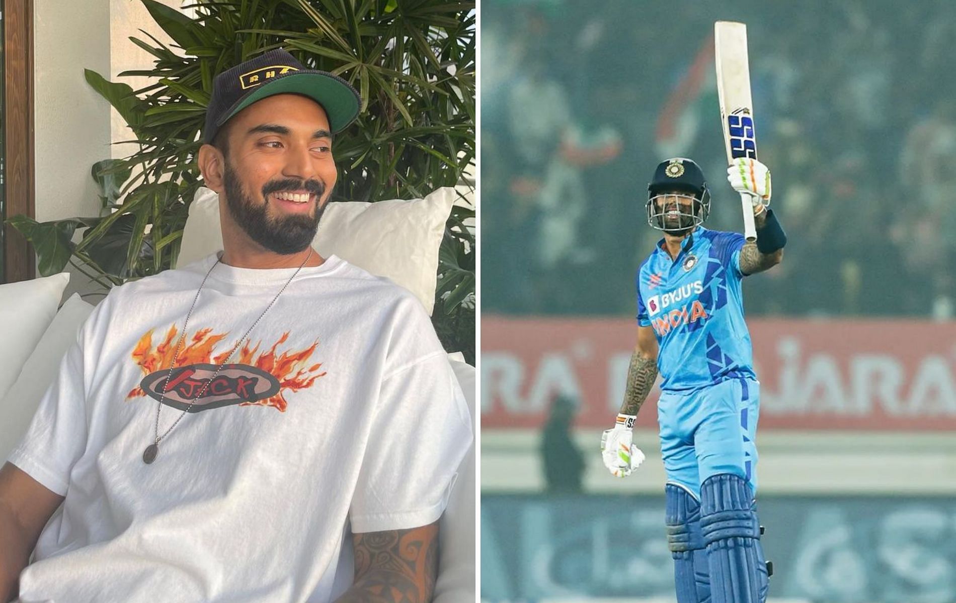 KL Rahul (L) and Suryakumar Yadav (R). (Pics: Instagram)