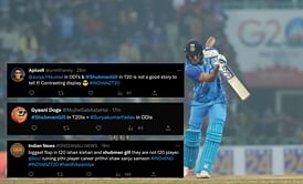 "Kya Shubman Gill ki form format badalne se chali jati hai" - Fans slam Team India batter after flop show in 2nd IND vs NZ T20I