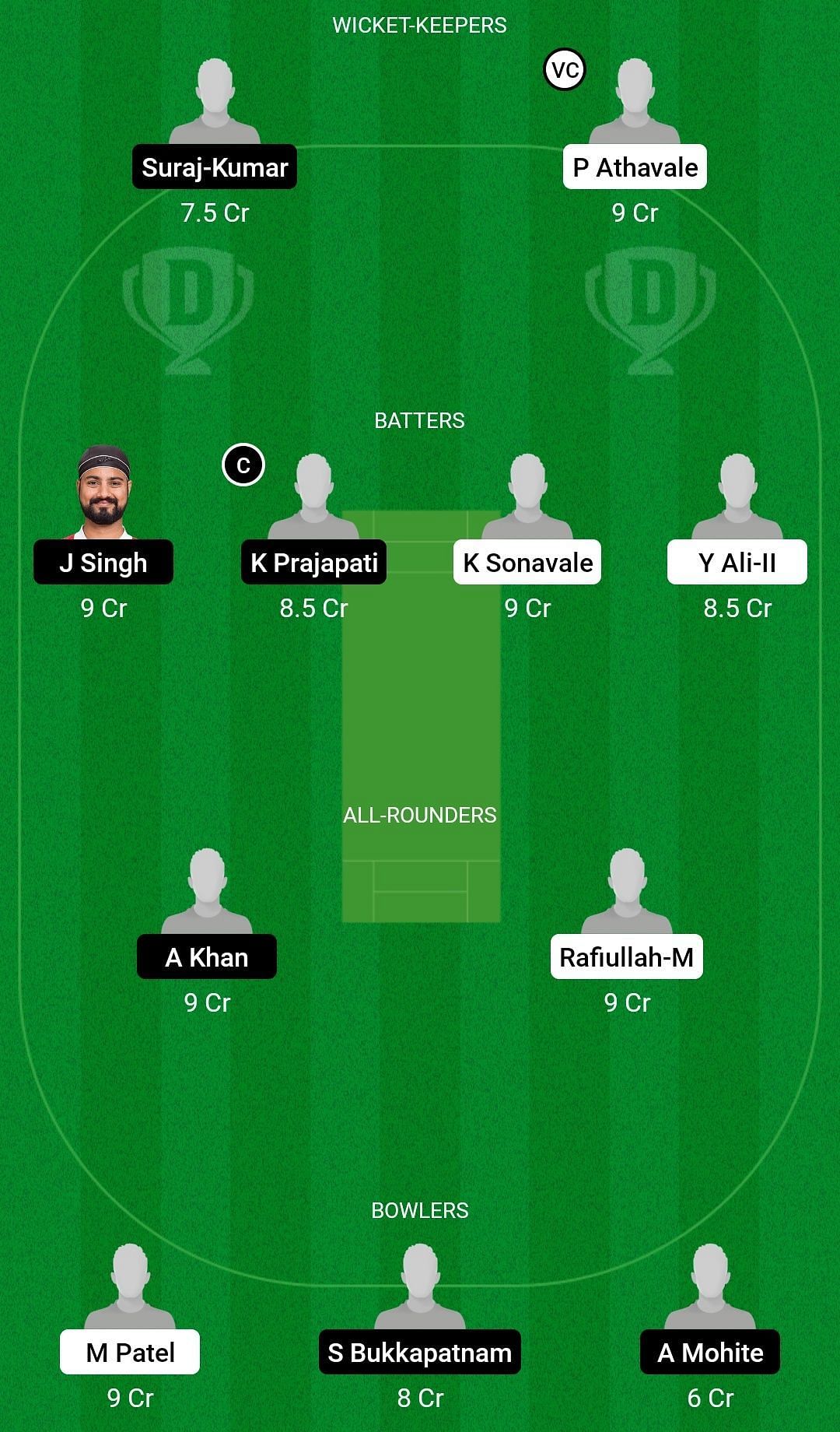 Dream11 Team for Amerat Royals vs Qurum Thunders - Oman D20 2023.