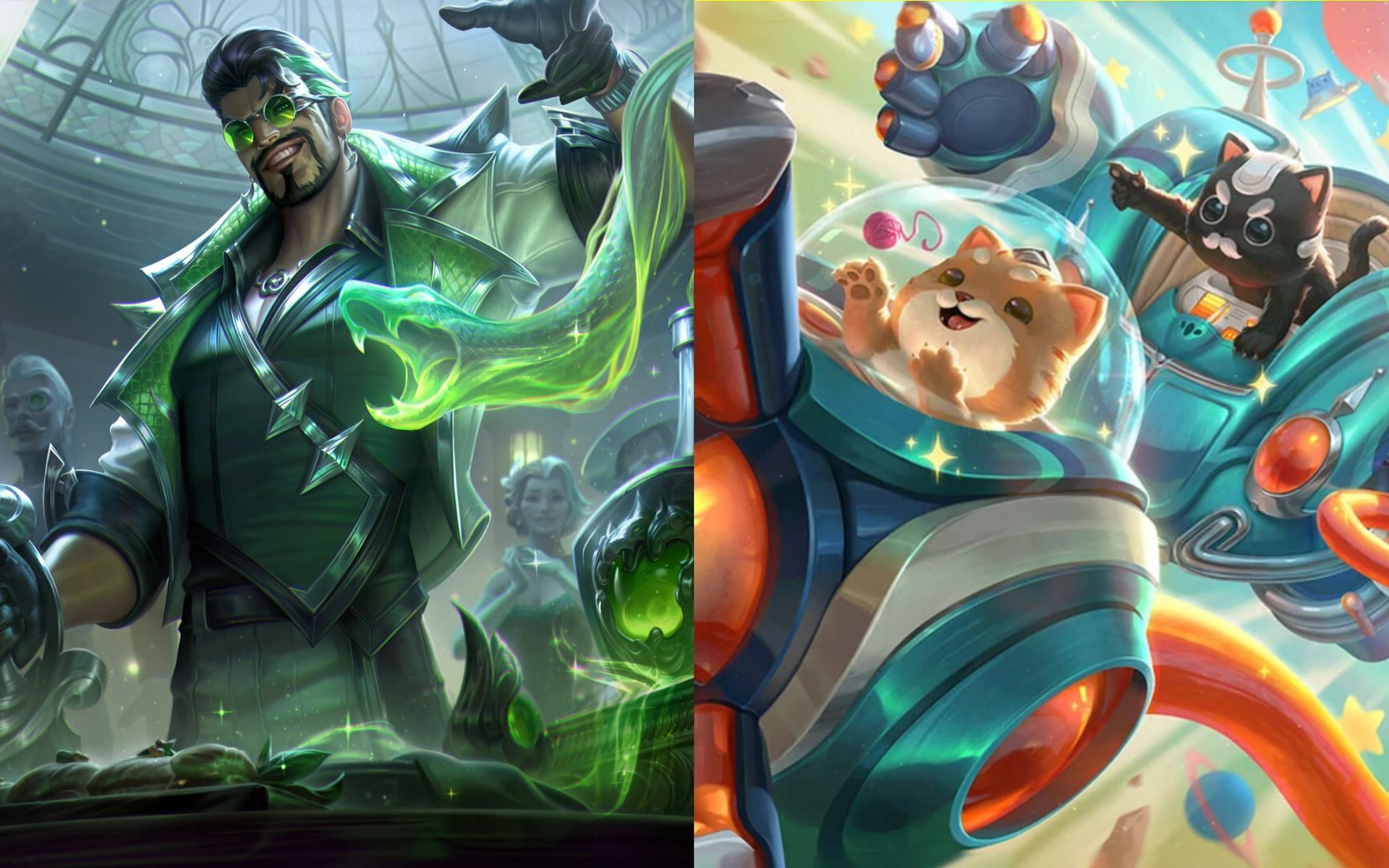 Draven &amp; Blitzcrank is one of the flashiest duos in season 13 (Images via Riot Games)