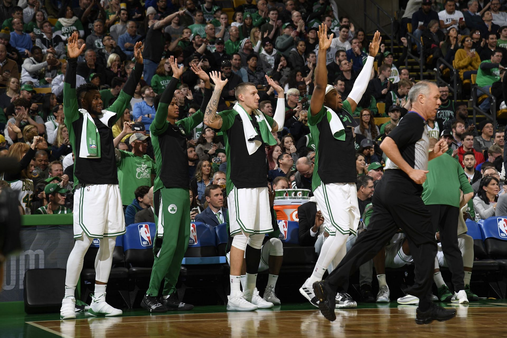 The Boston Celtics' role players will have to step up amid a slew of injuries to key players. [photo: Hoops Habit]