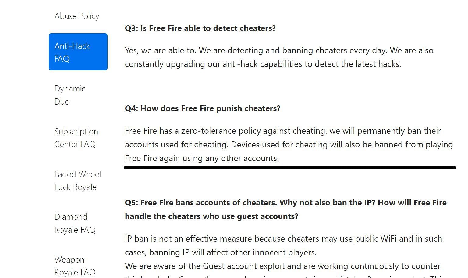 Garena's strict approach to cheating Free Fire/FF MAX (Image via Garena)