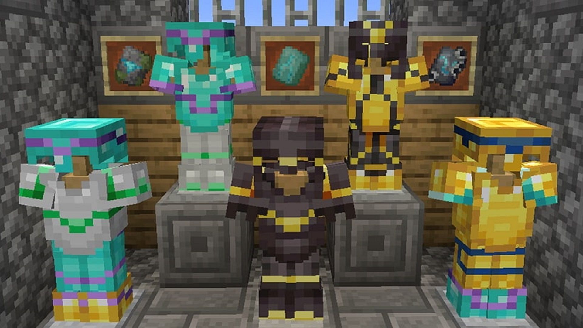 Armor trim patterns make up the bulk of smithing templates in Minecraft&#039;s latest snapshot (Image via Mojang)