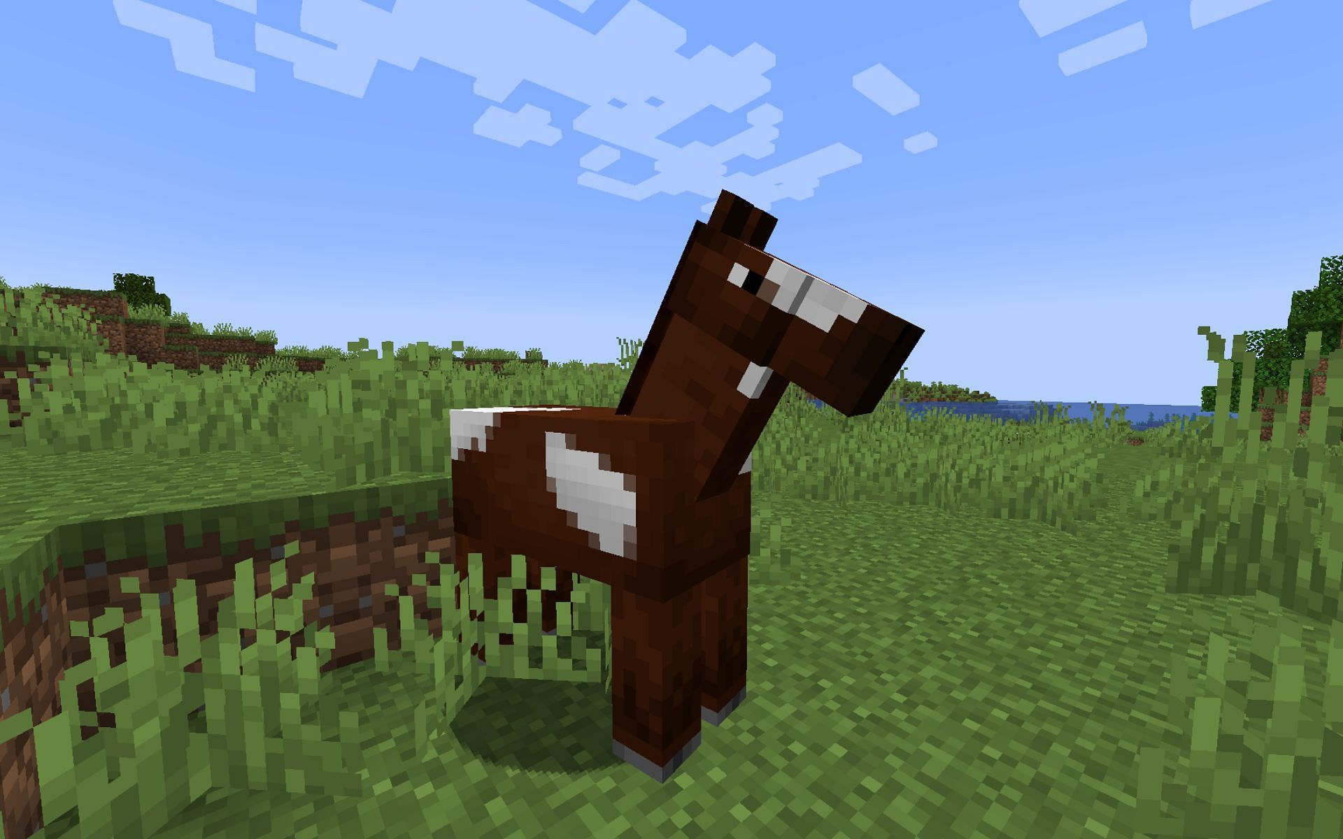 Horse in Minecraft (Image via Mojang)