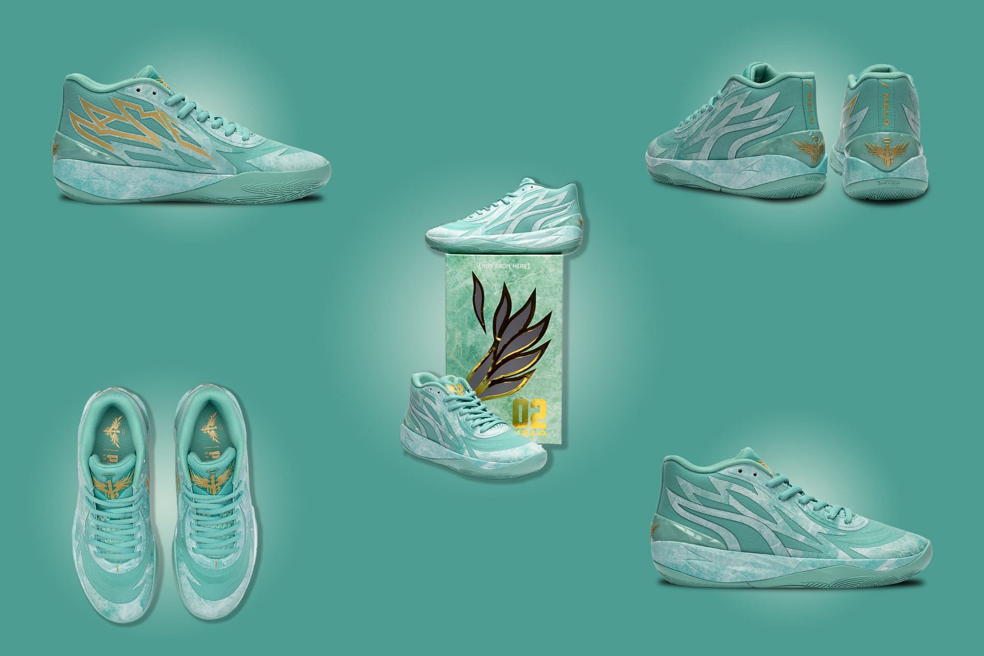 The upcoming Puma x LaMelo Ball MB.02 &quot;Jade Green&quot; sneakers are being released to honor the Chinese Lunar New Year (Image via Sportskeeda)