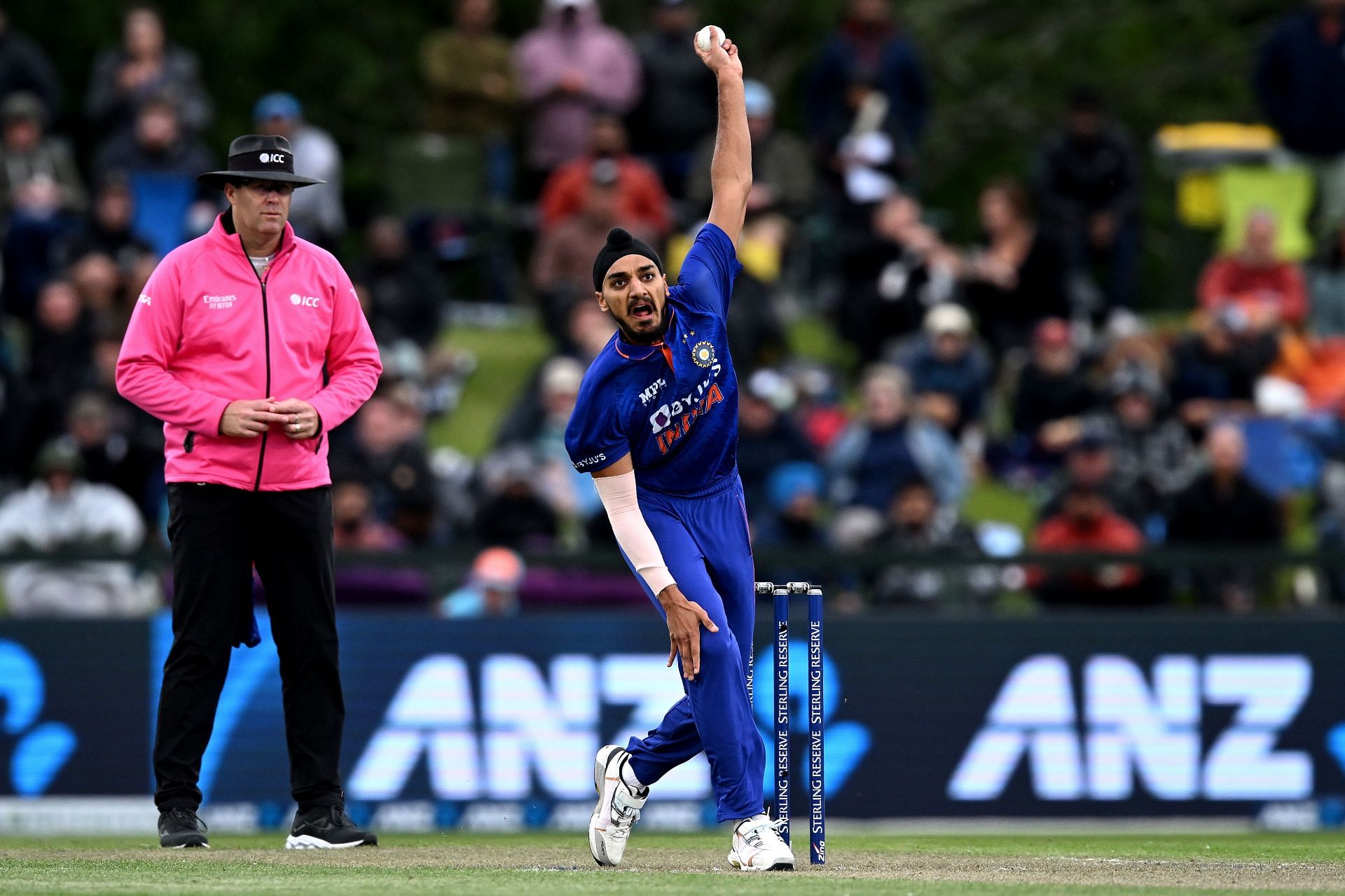 Team India&rsquo;s left-arm pacer Arshdeep Singh. Pic: Getty Images