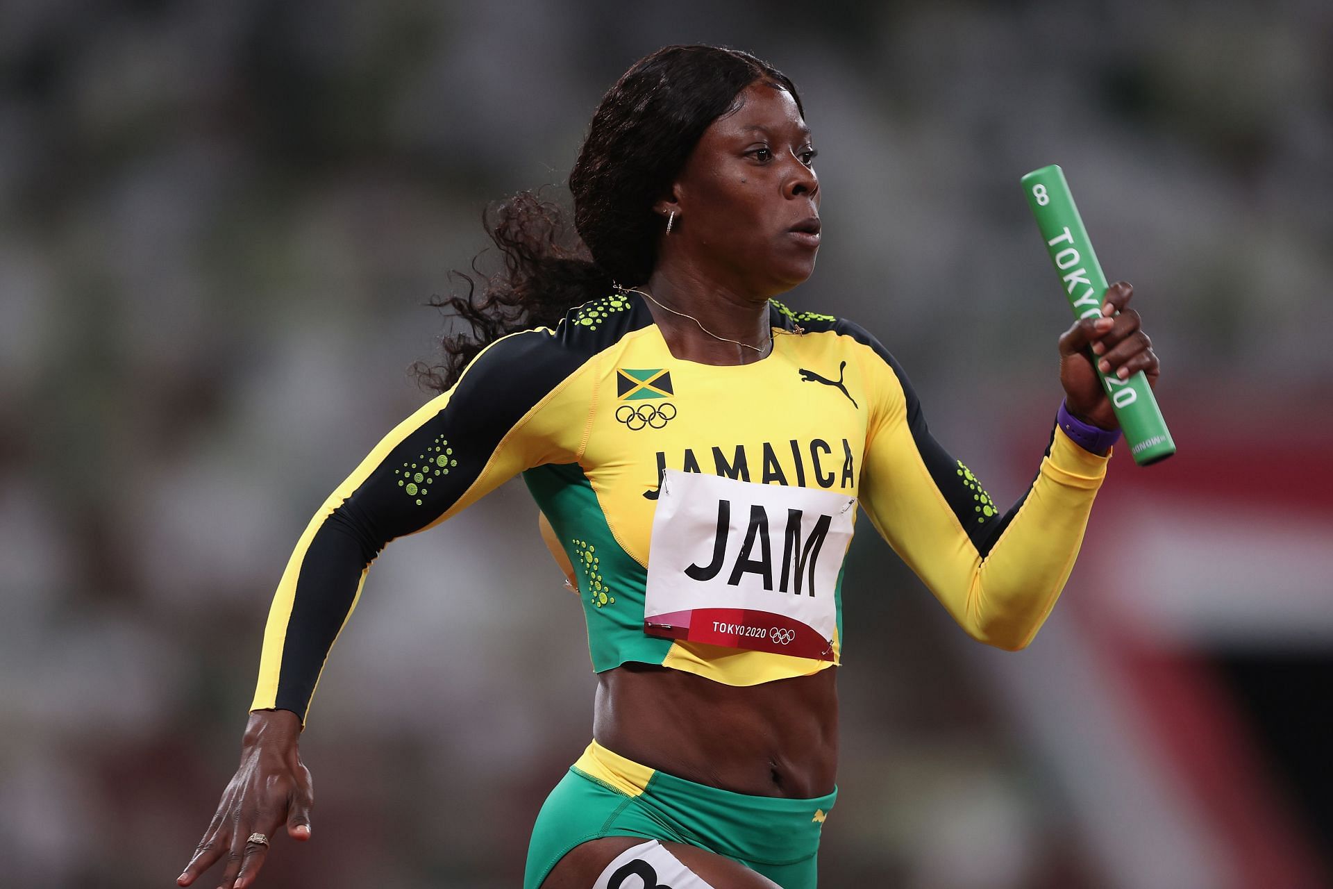 Shericka Jackson at the Tokyo Olympics: Athletics - Day 14