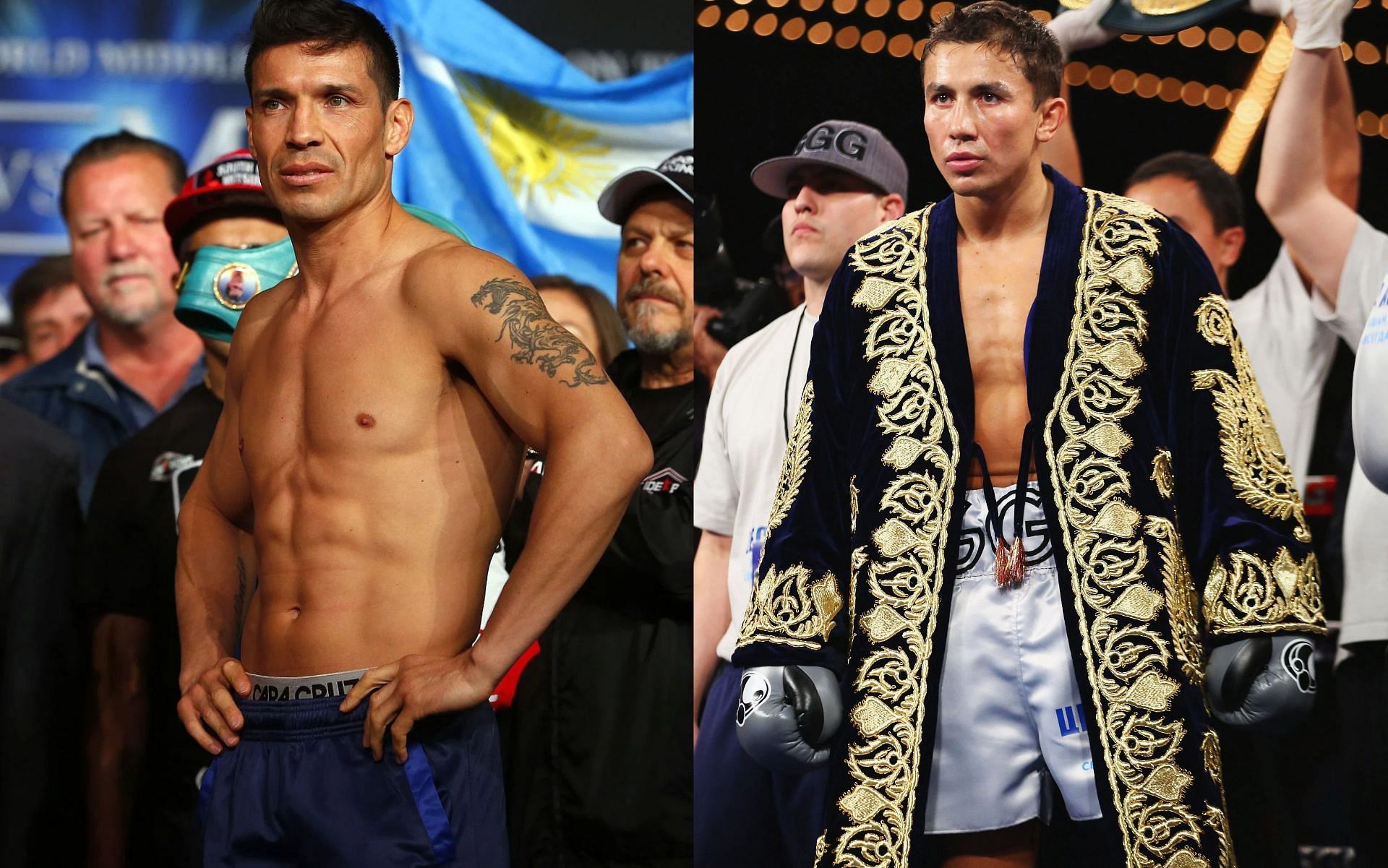 Sergio Martinez (L), and Gennadiy Golovkin (R).