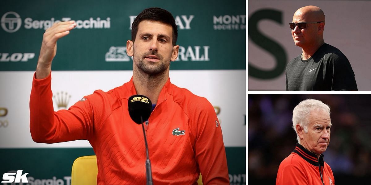 Novak Djokovic speaks about the playing styles of Andre Agassi, John McEnroe, and other American players.