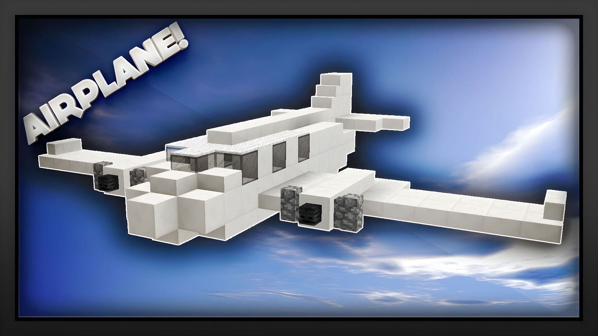 Airplanes in Minecraft are remarkable builds (Image via Youtube/Biggs87x)