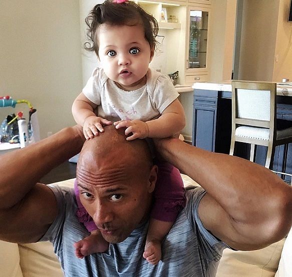 the rock dwayne johnson kids