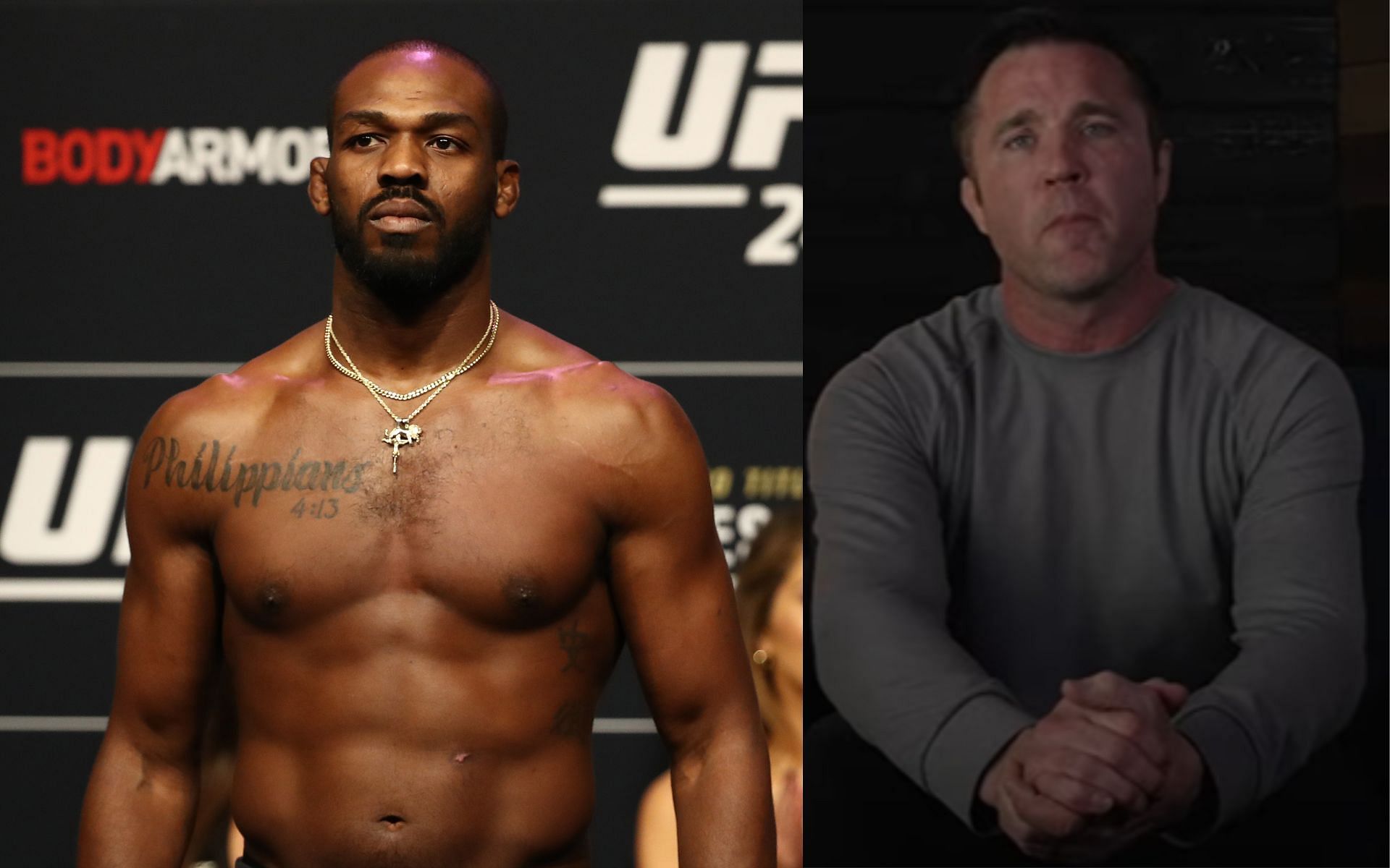 Jon Jones (left) and Chael Sonnen (right). [Images courtesy: left from Getty Images and right YouTube Chael Sonnen]