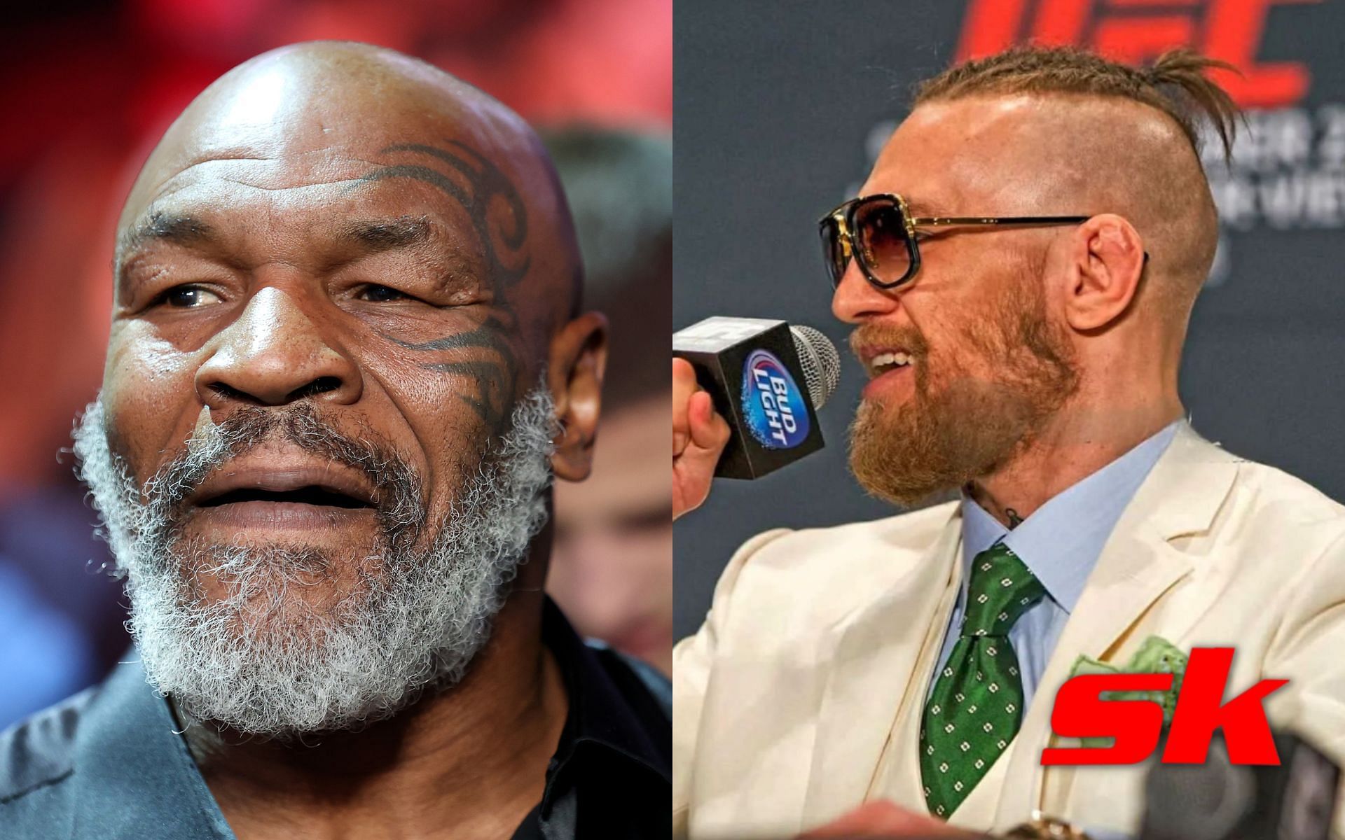 Mike Tyson (left), Conor McGregor (right - via @thenotoriousmma on Instagram)