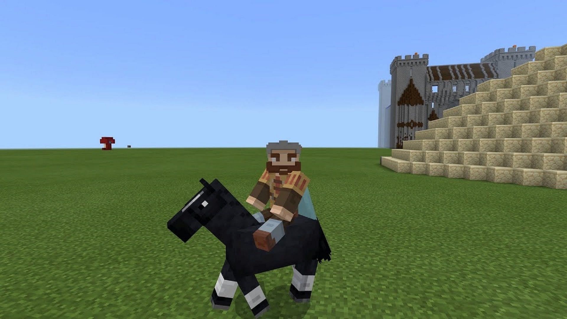 The new /ride command in Minecraft has some interesting applications (Image via Dr Anchored/YouTube)