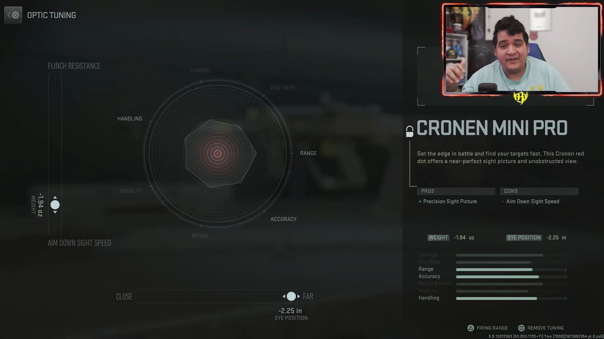 Tuning for the Cronen Mini Pro optic (Image via Activision and YouTube/Hero)