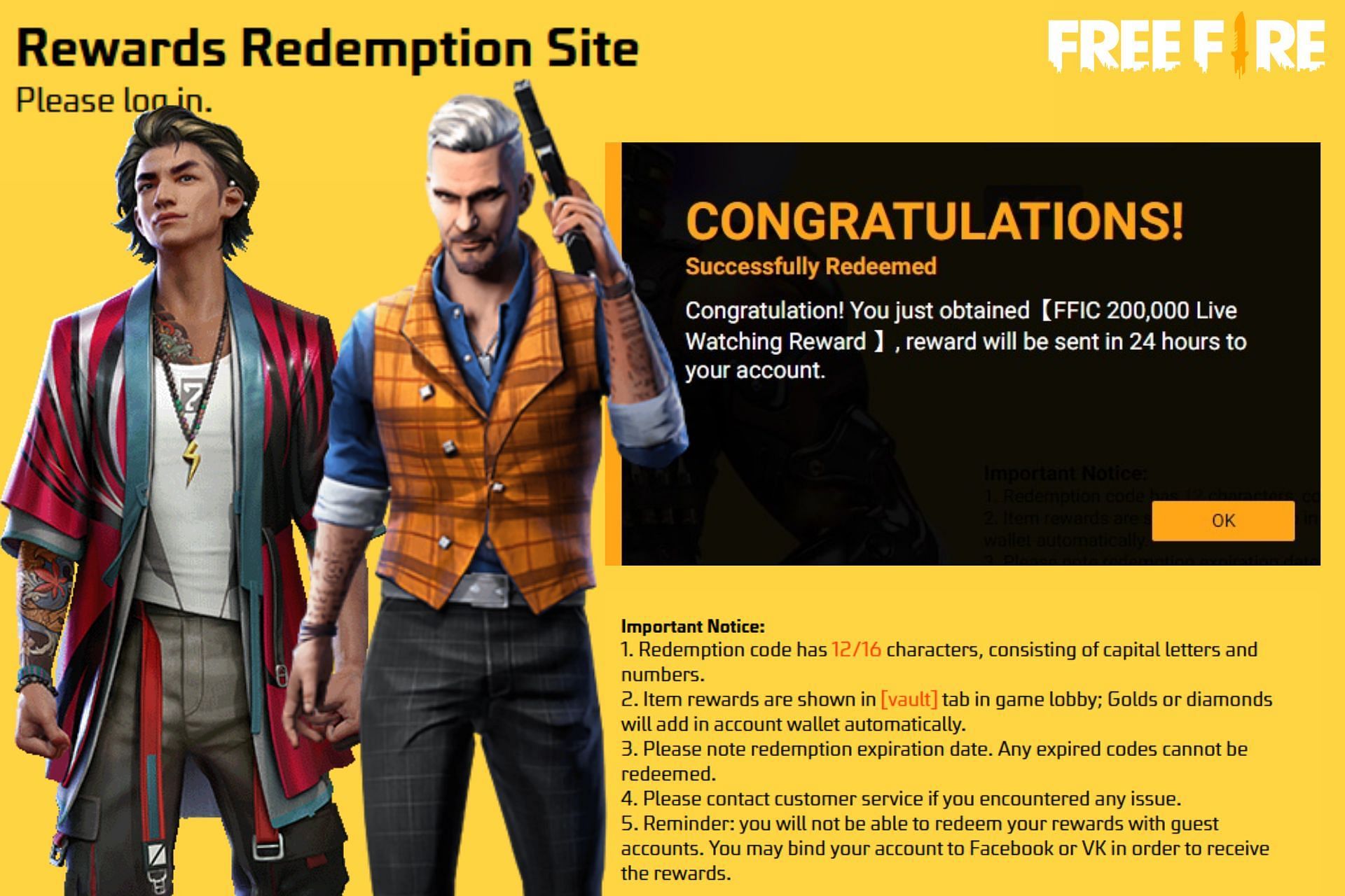 Free Fire Rewards: como resgatar códigos no site da Garena