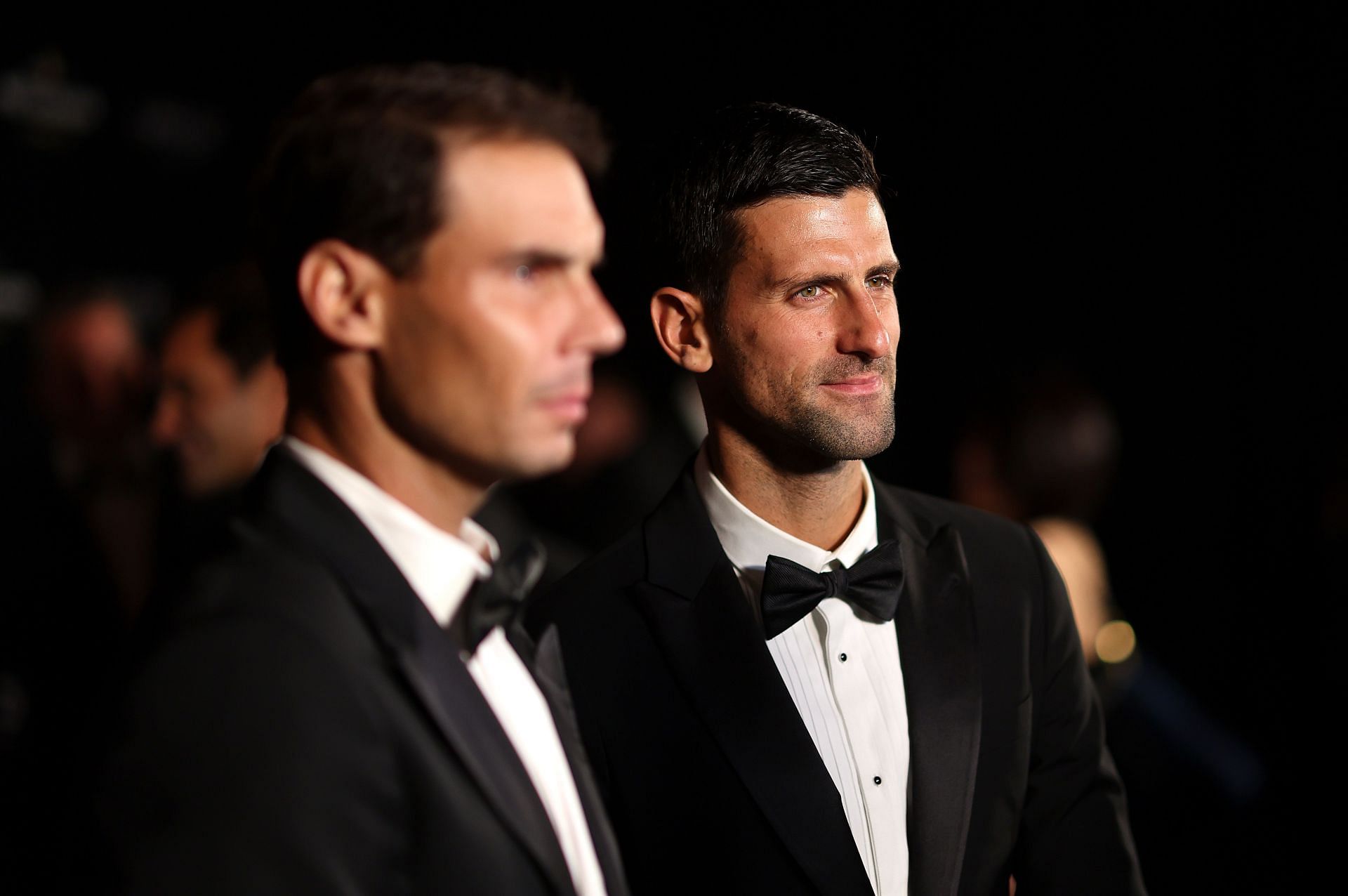 Rafael Nadal (L) and Novak Djokovic