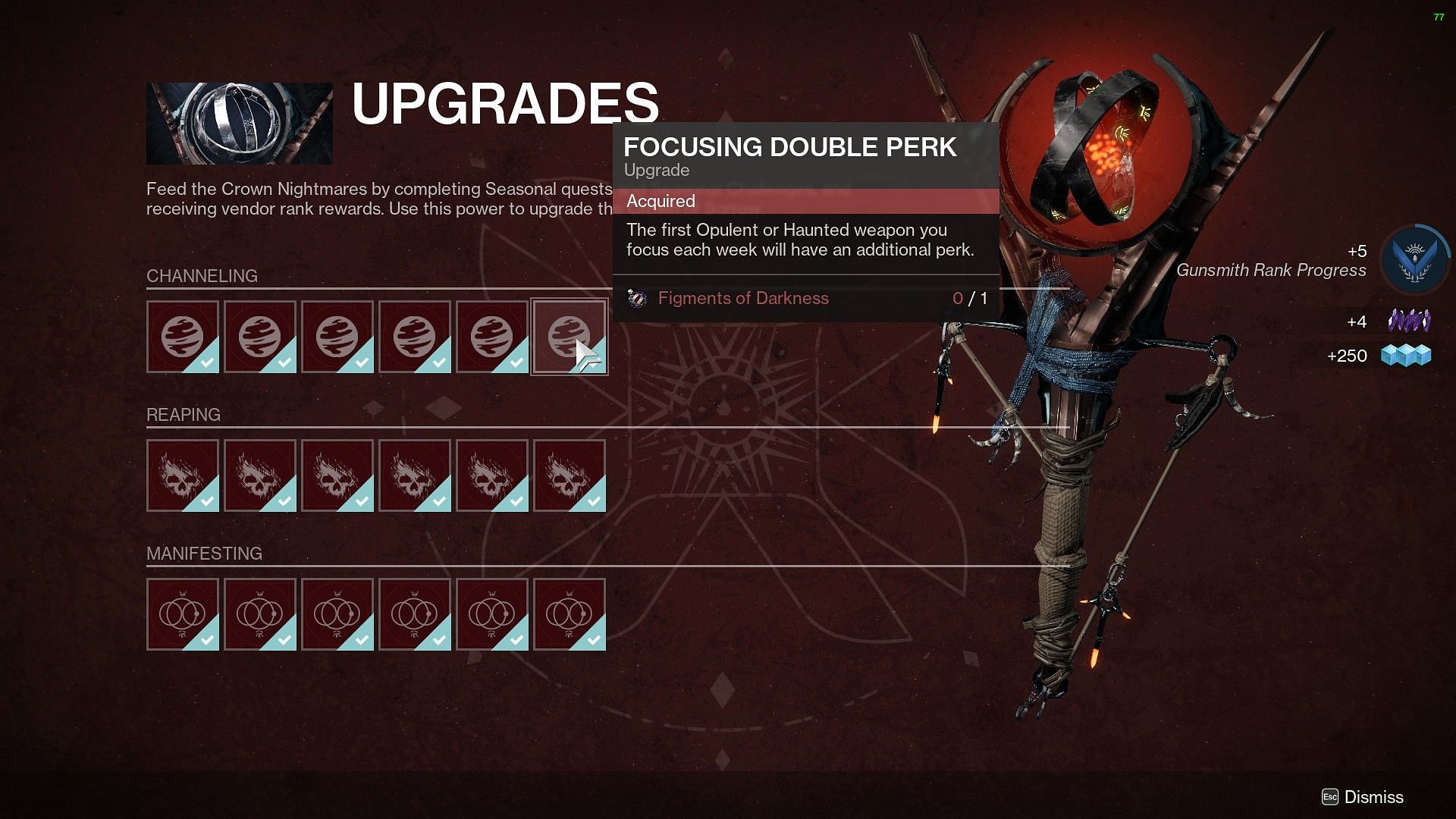 Focusing Double Perk (Image via Destiny 2)