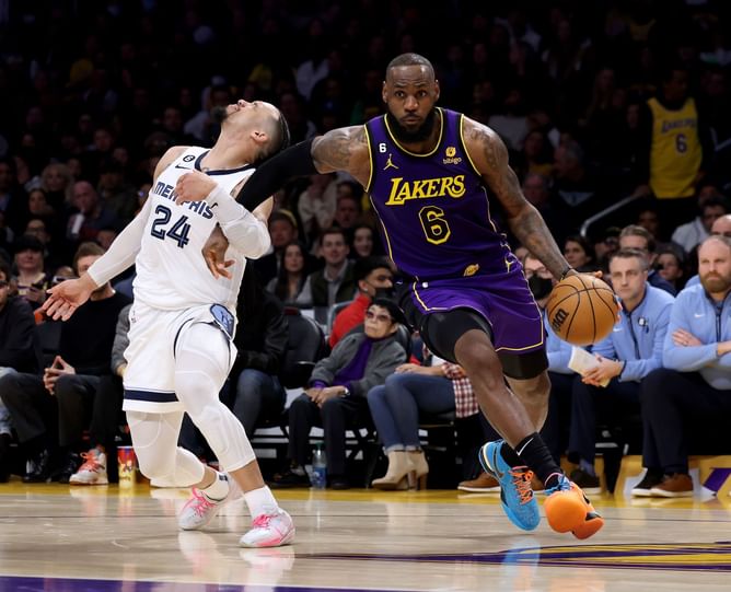 NBA News Roundup: Lakers snap Grizzlies' 11-game winning streak, depleted Warriors trounce Cavaliers, and more
