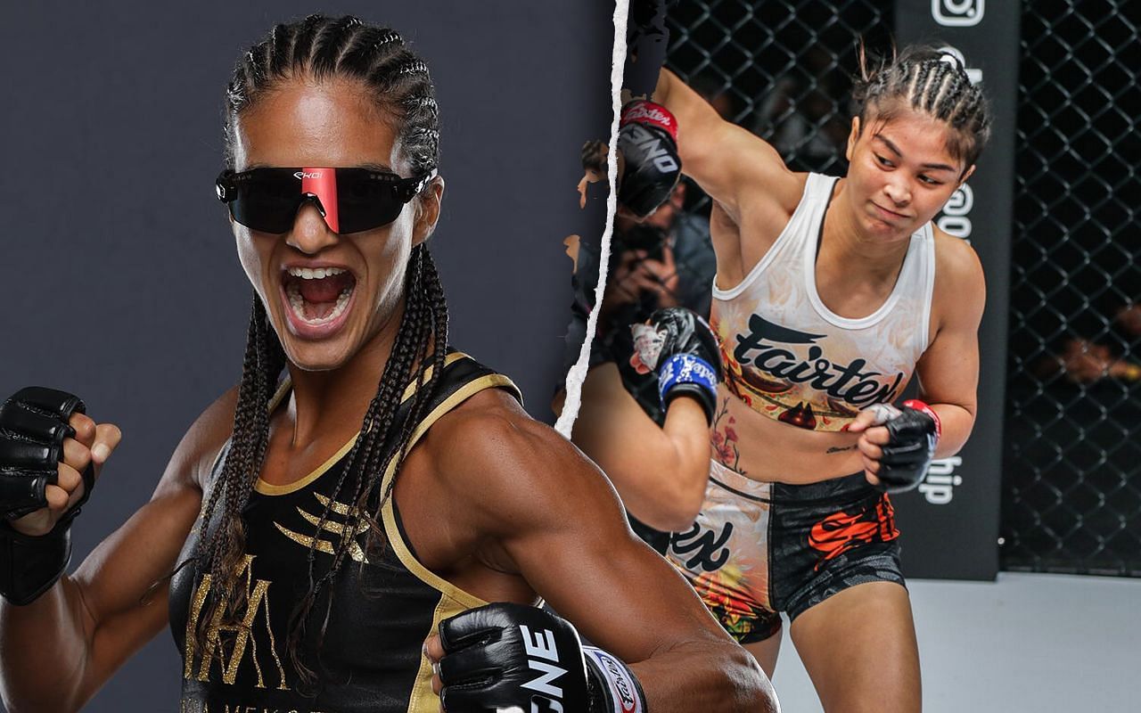 Anissa Meksen (Left) will face Stamp Fairtex (Right) at ONE Fight Night 6 on Prime Video