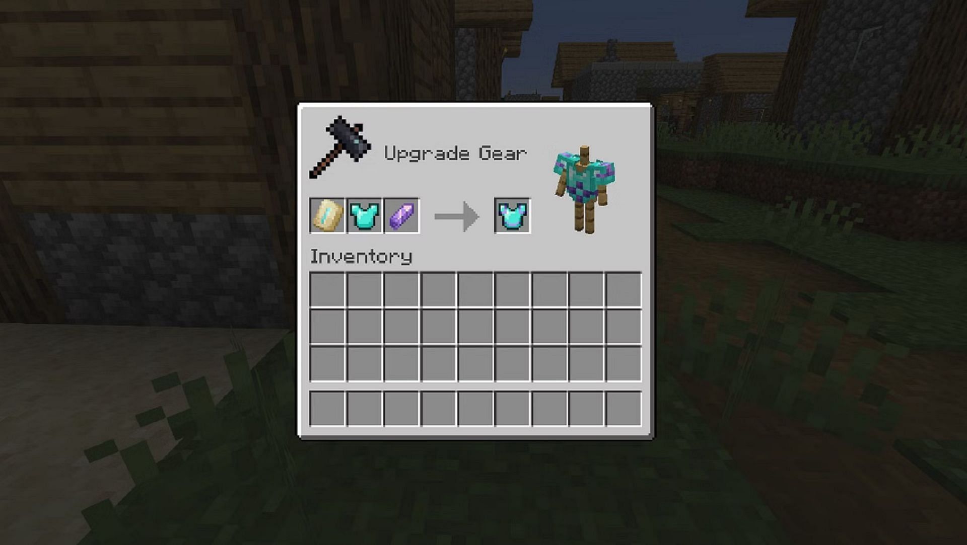 The smithing table block has been heavily reworked in Minecraft Java 23w04a (Image via Mojang)