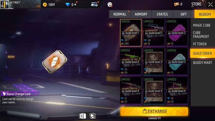 free fire name changing card image
