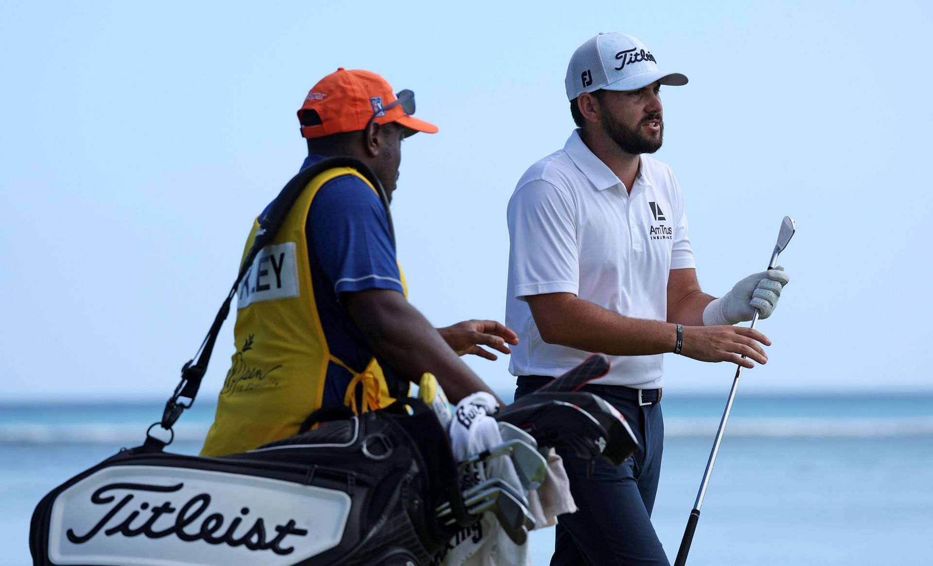 Hayden Buckley with caddie Brian Mahoney at the Sony Open in Hawaii - Round Three (Image via Harry How/Getty Images)