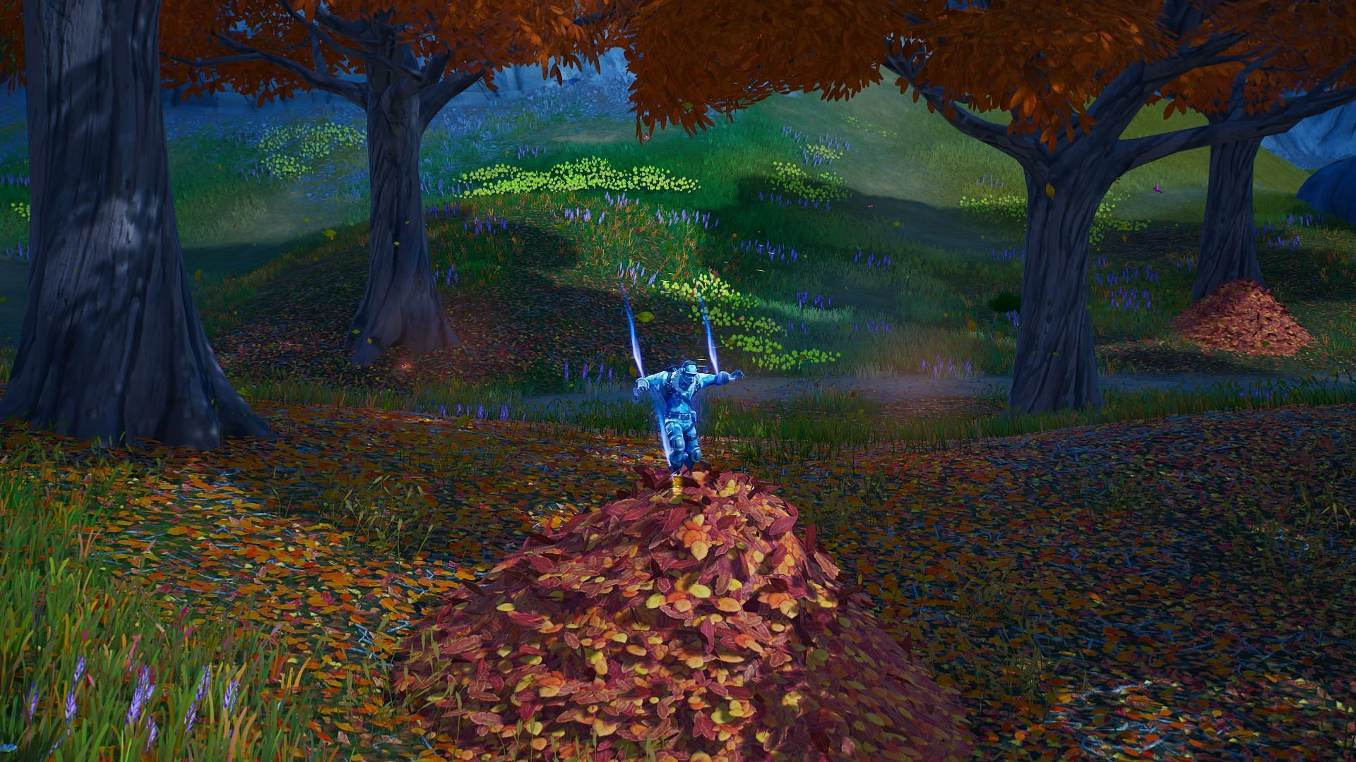 Look for a clumped up pile of leaves (Image via Epic Games/Fortnite)