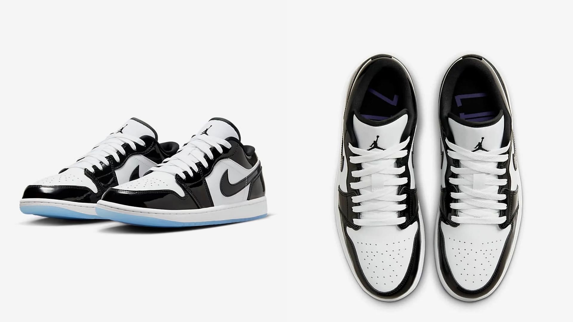 Air Jordan 1 Low &quot;Concord&quot; sneakers (Image via Nike)