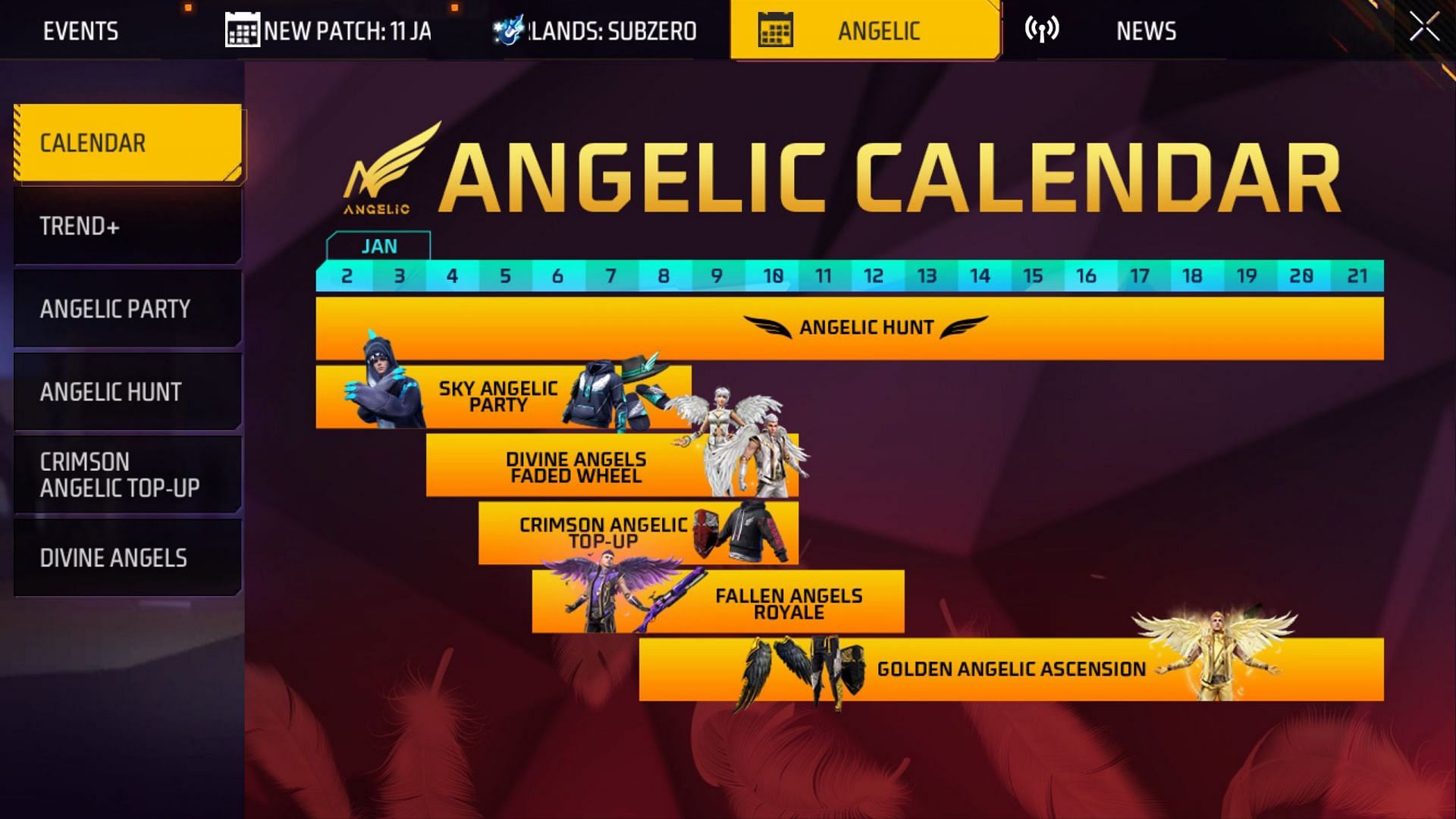 You must select the Crimson Angelic Top-Up from the menu (Image via Garena)