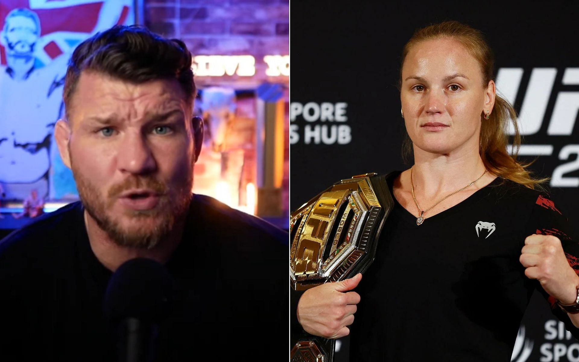 Michael Bisping (Left), and Valentina Shevchenko (Right)