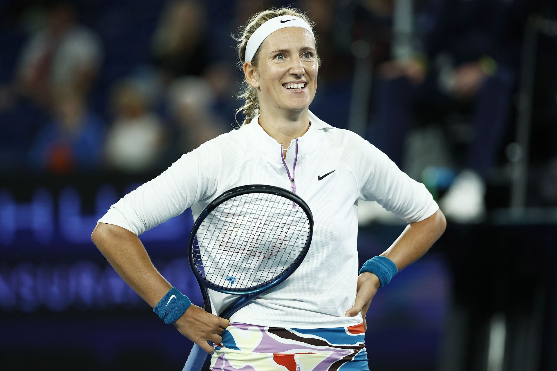 Victoria Azarenka pictured on Day 7 of the 2023 Australian Open.