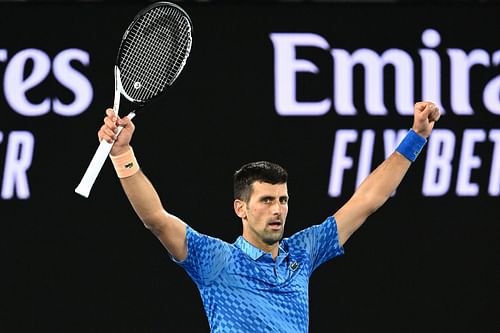 Novak Djokovic at the 2023 Australian Open.