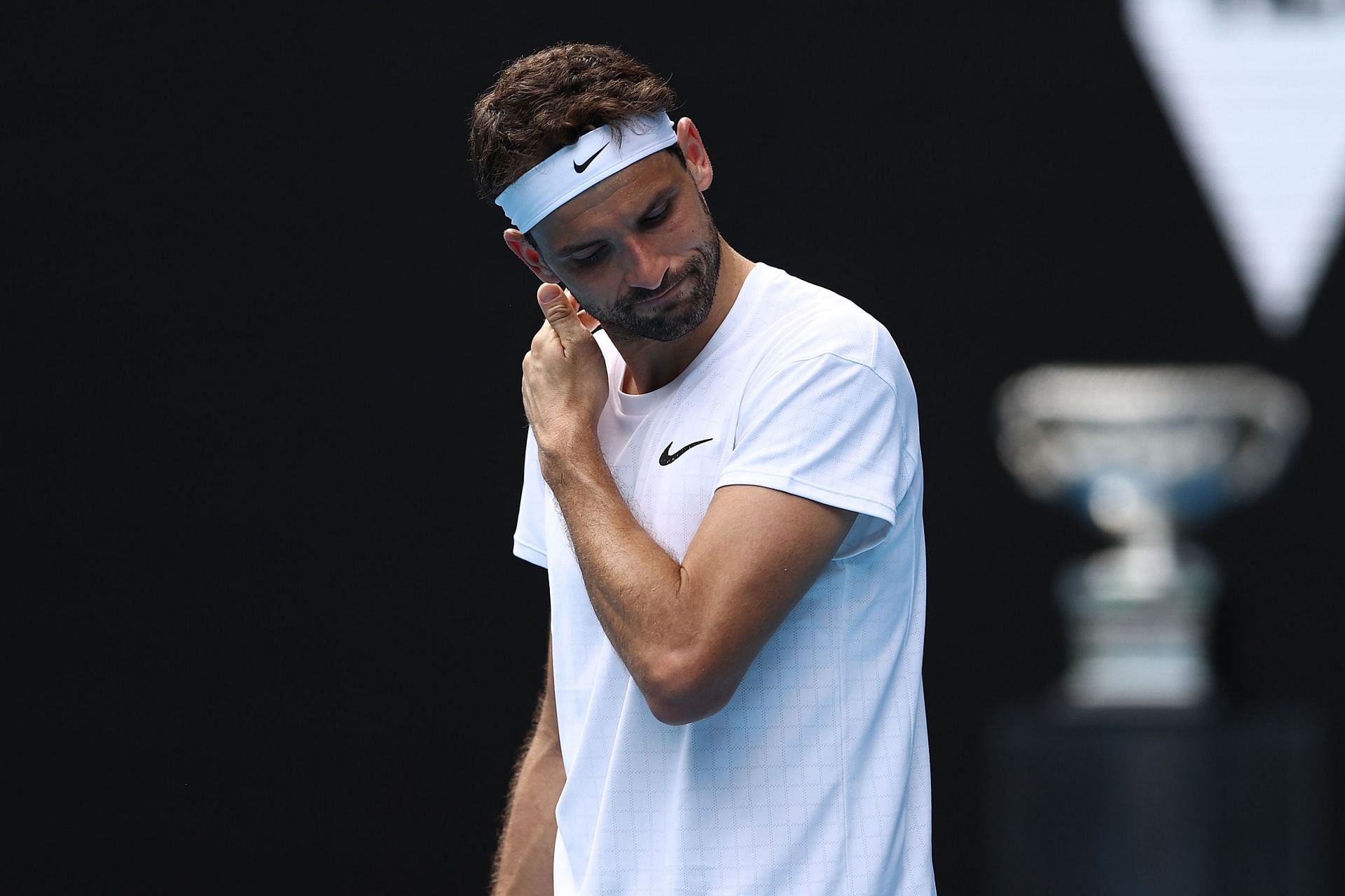 Grigor Dimitrov at the 2021 Australian Open.