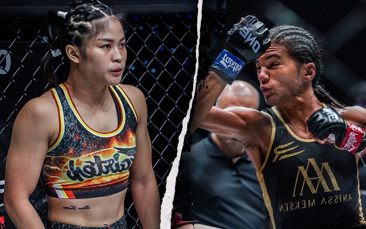 Stamp Fairtex (L) / Anissa Meksen (R) -- Photo by ONE Championship