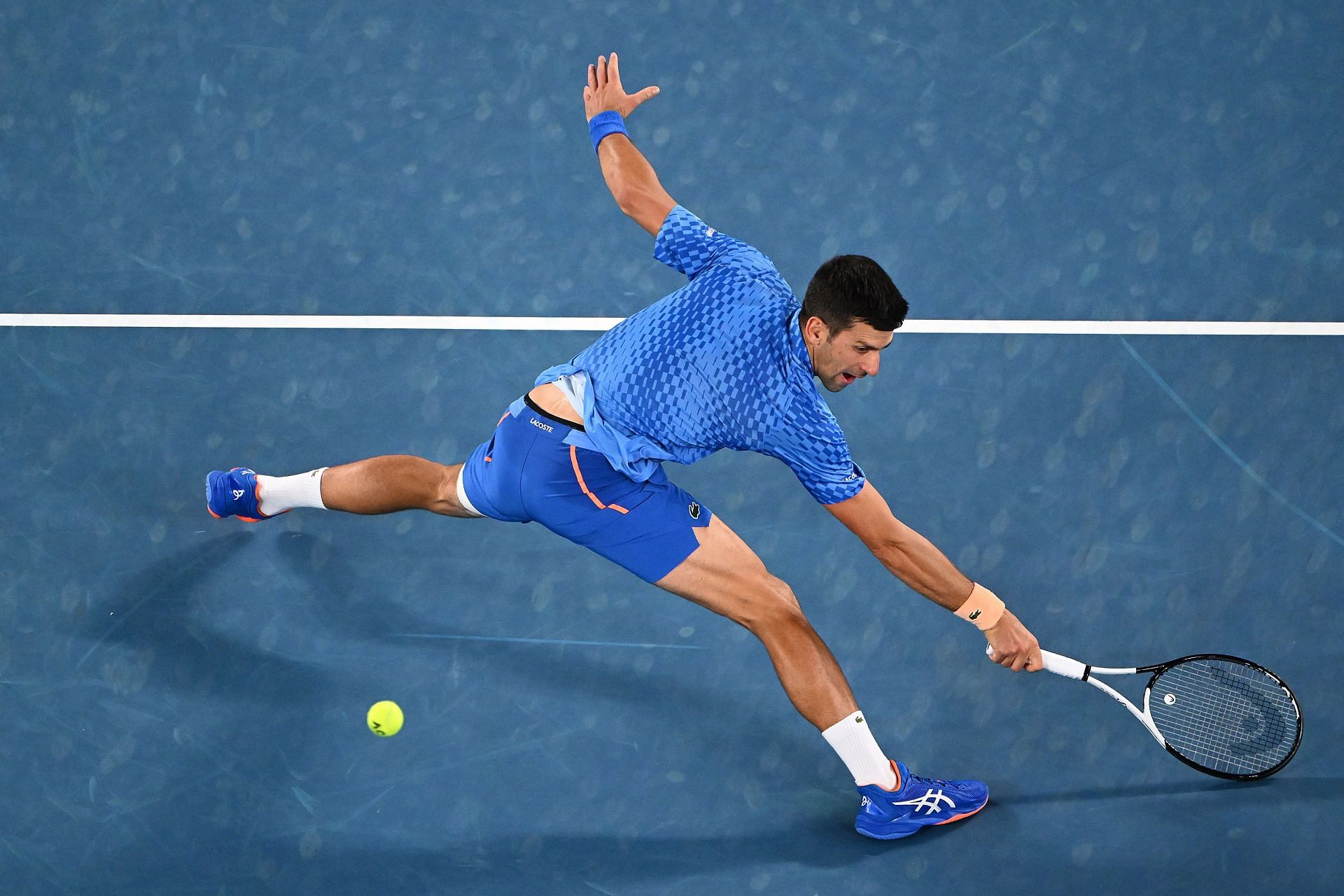 Novak Djokovic during his third-round match against Grigor Dimitrov