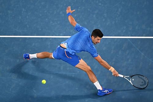 Novak Djokovic during his third-round match against Grigor Dimitrov