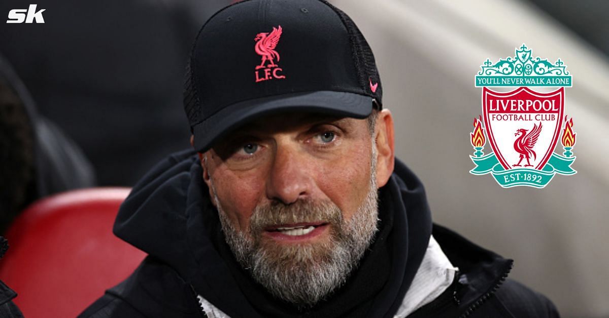Liverpool manager Jurgen Klopp looks on.