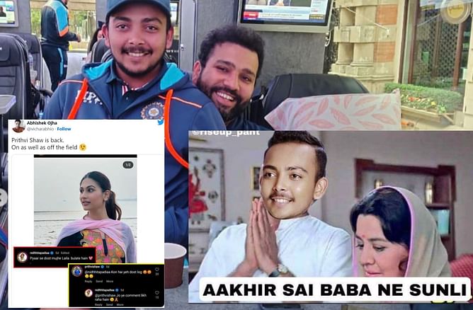 "Aakhir Sai Baba ne sun li"- Top 10 funny memes as Prithvi Shaw is named in Team India's T20I squad for New Zealand series