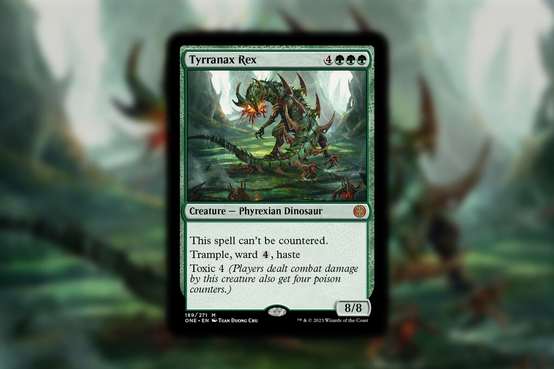 Tyrranax Rex is going to be one of the best green cards in the next Magic: The Gathering expansion.