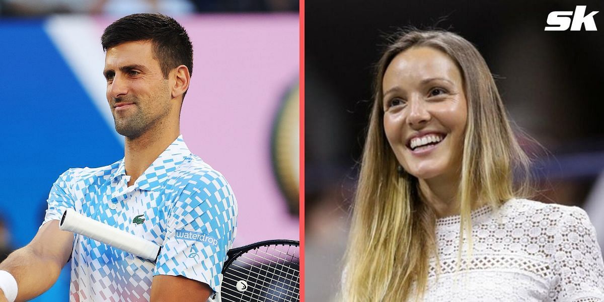 Novak Djokovic (L), Jelena Djokovic (R)