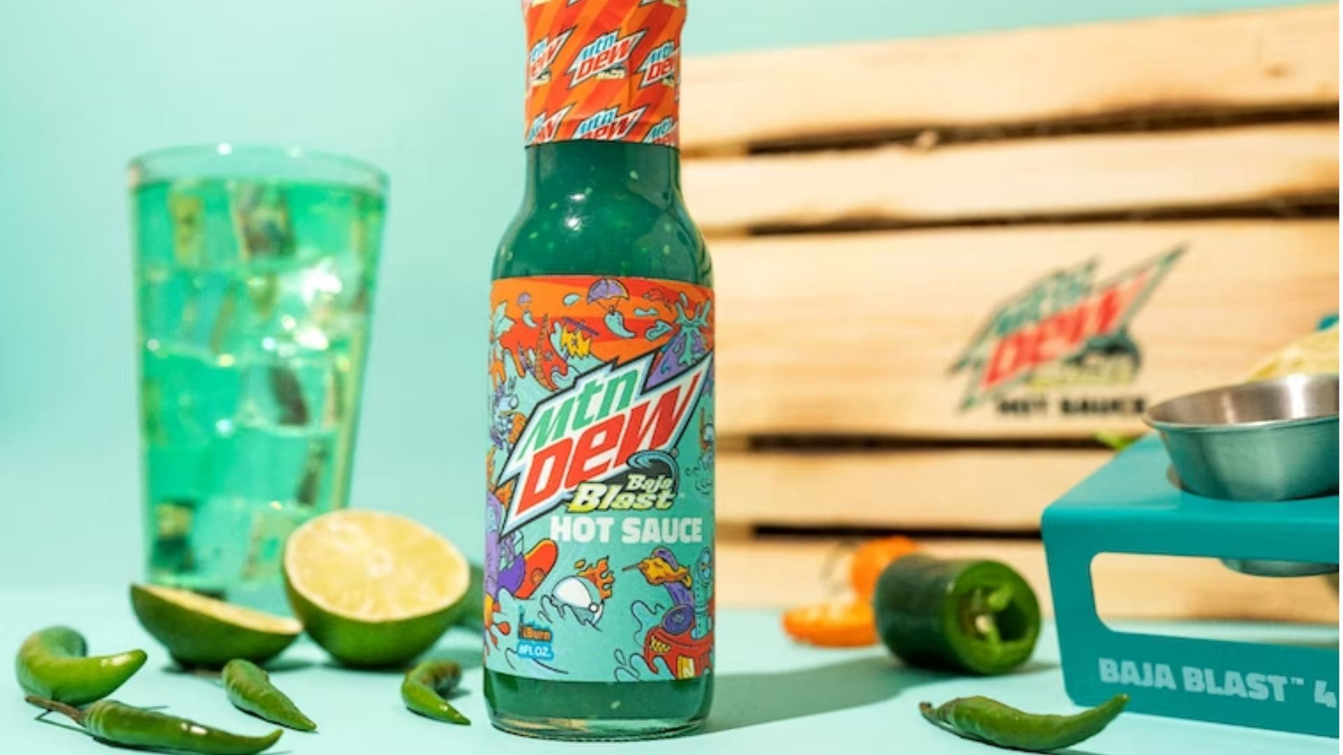 The limited-edition Baja Blast Hot Sauce will only be available through the sweepstakes that ends on February 8 (Image via Mountain Dew)