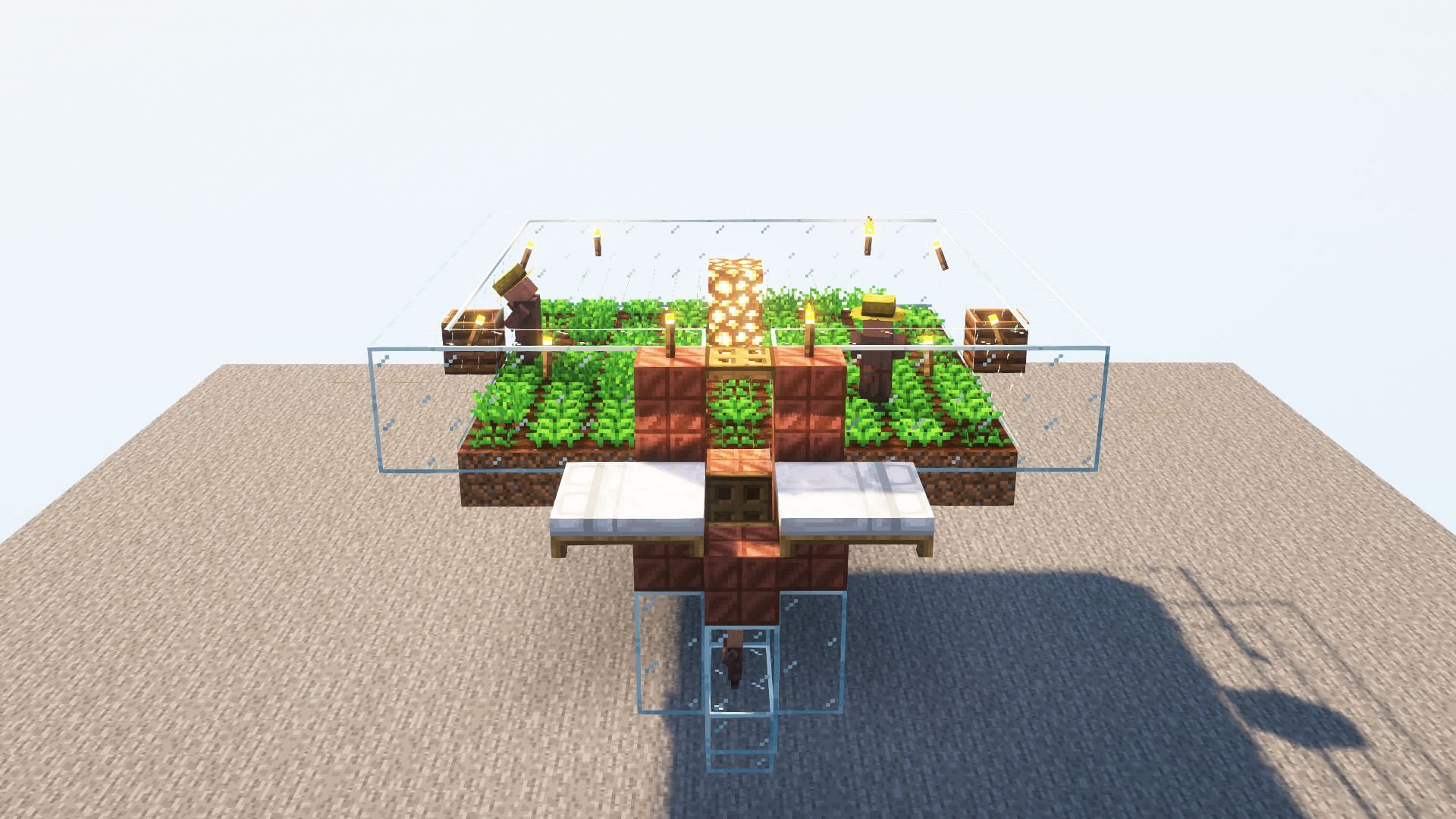 An automatic villager breeder in Minecraft. (Image via Mojang)