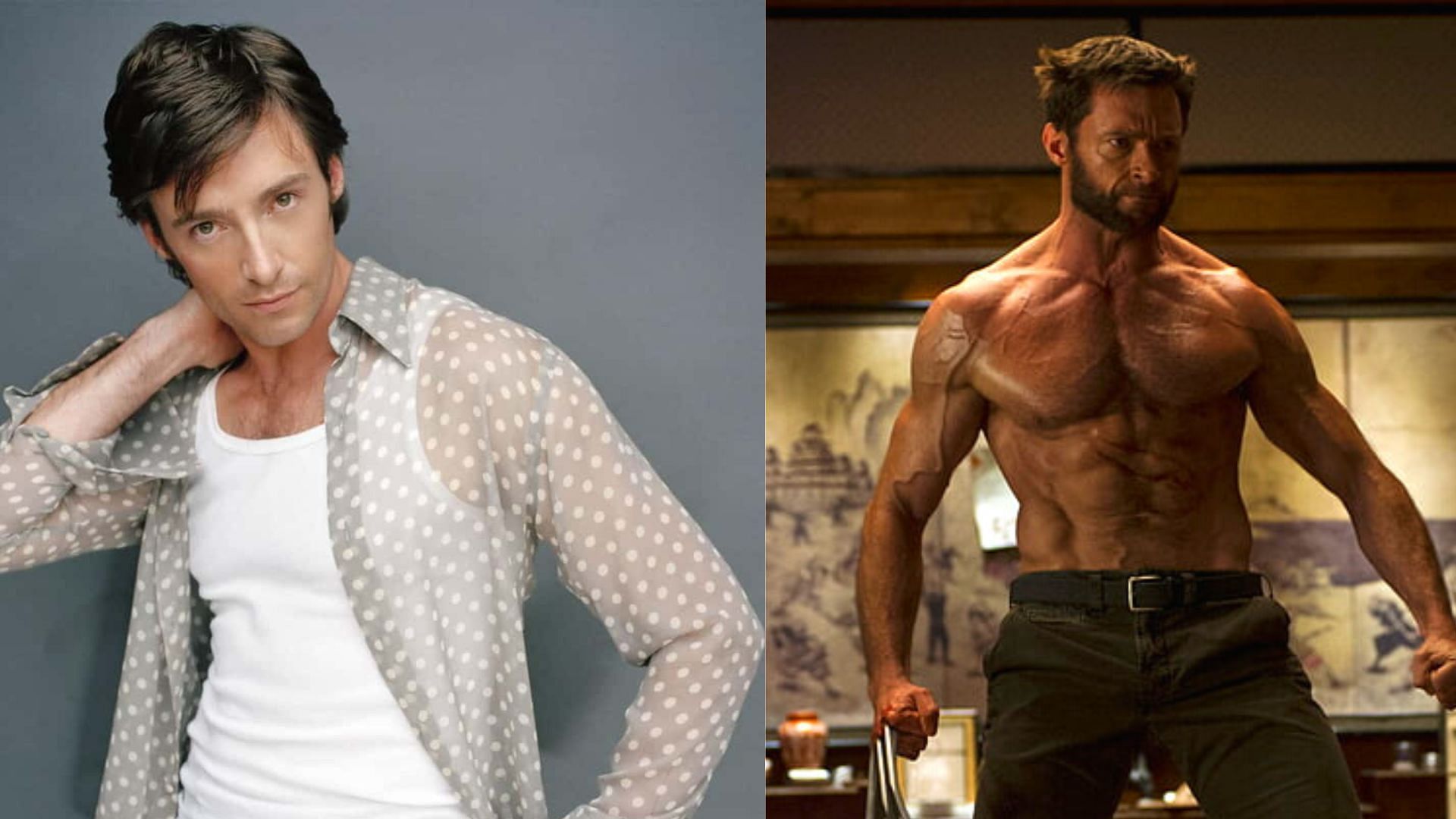Hugh Jackman before Wolverine and superhero training (images via Short Central/Marvel/20th Century Fox)