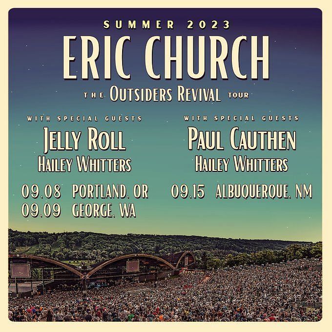 Eric Church Outsiders Revival Tour 2023 Tickets, presale, where to buy