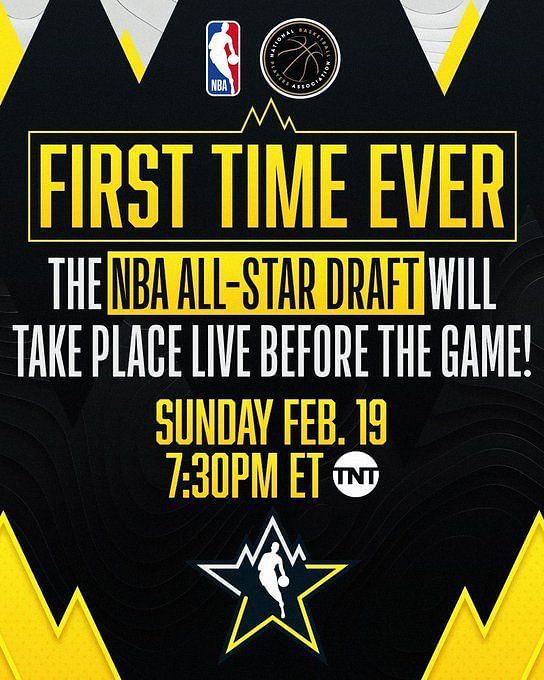 When is the NBA AllStar Draft and what is the process this year?