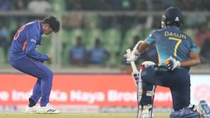 [Watch] It's deja vu for Dasun Shanaka as India's Kuldeep Yadav bamboozles SL skipper once again