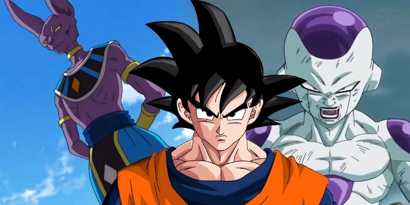 Goku along with Beerus and Frieza (Image via Toei Animation)
