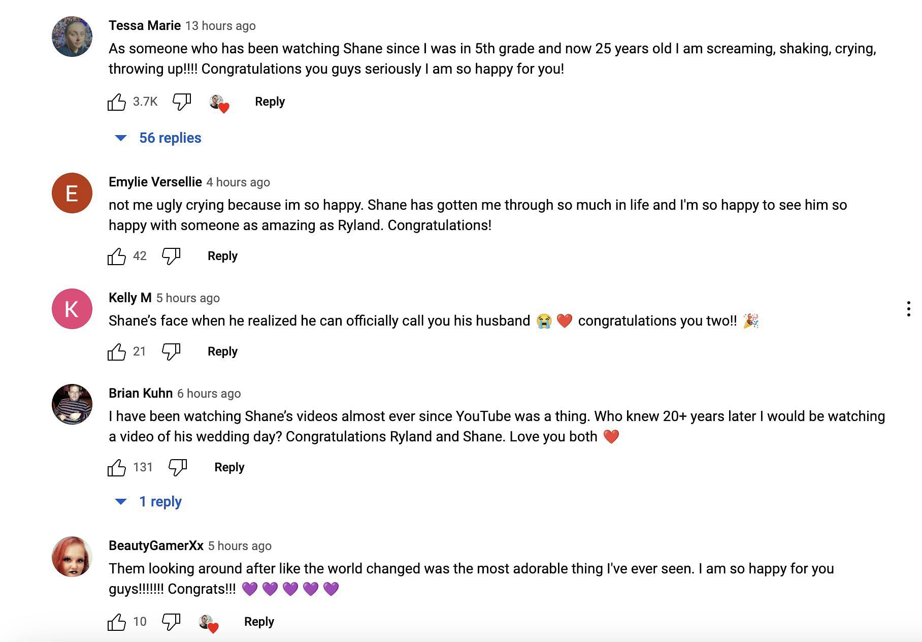 Netizens ecstatic as Shane and Ryland share the news of them getting married 4 years after their engagement. (Image via YouTube/Ryland vlogs)