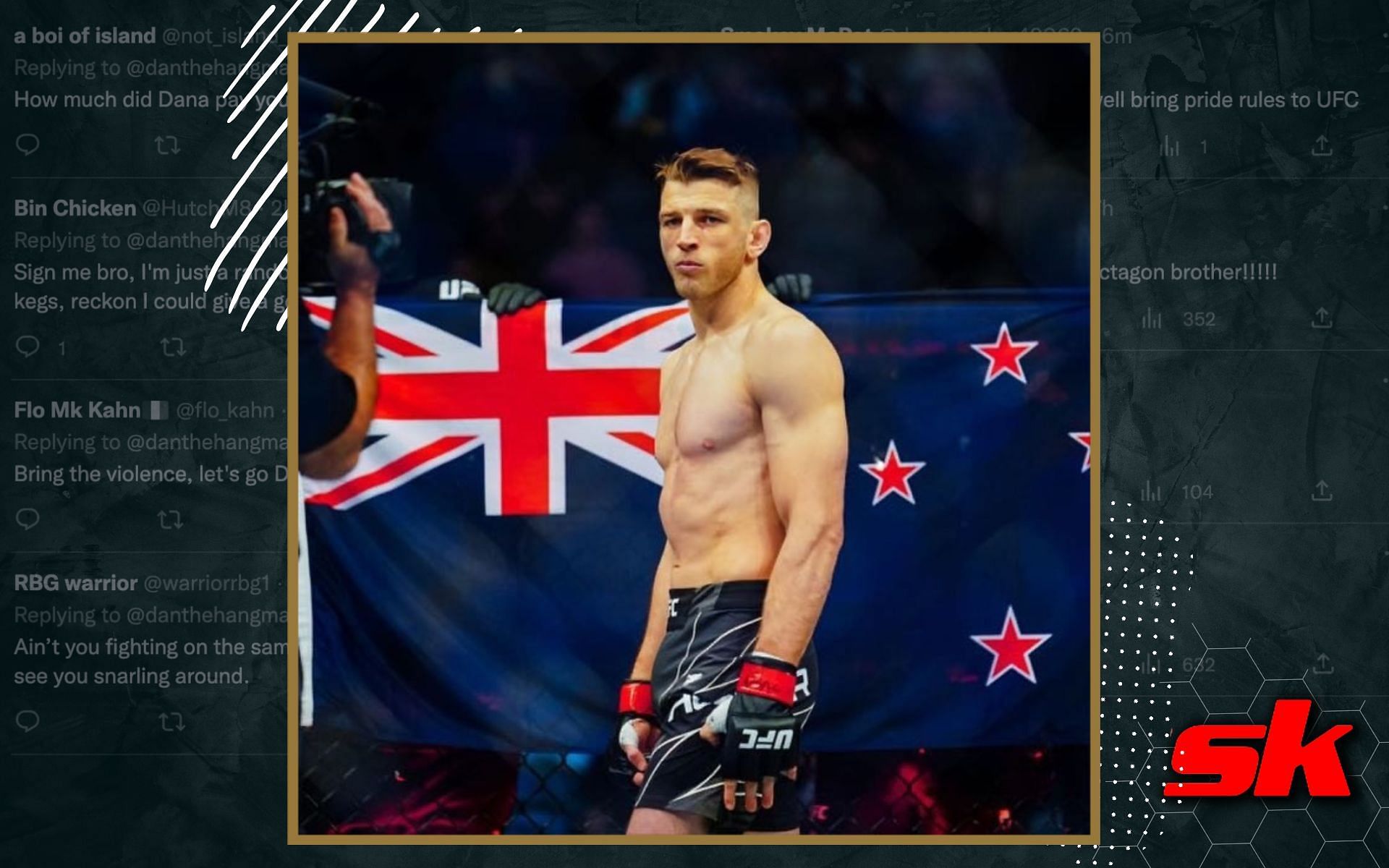 Fans react after Dan Hooker names his dream job . [Image credits: @danhangman on Instagram]